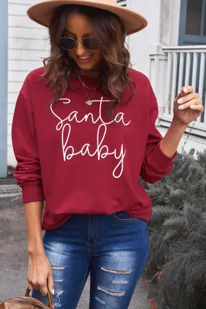 Christmas SANTA BABY Graphic Sweatshirt