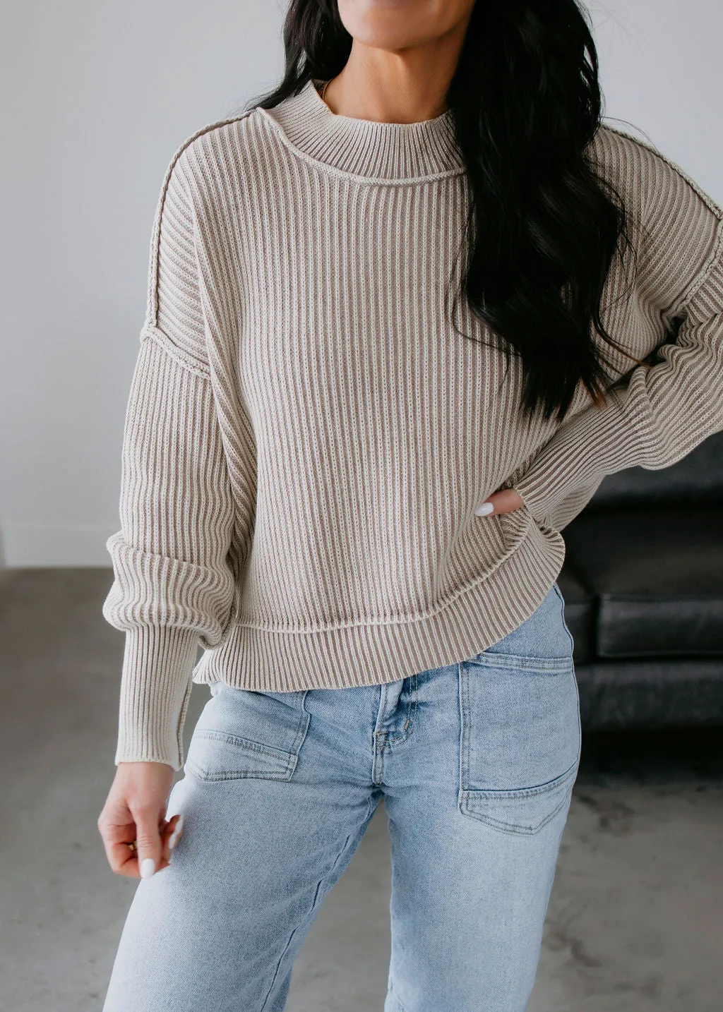 Emelia Ribbed Knit Sweater