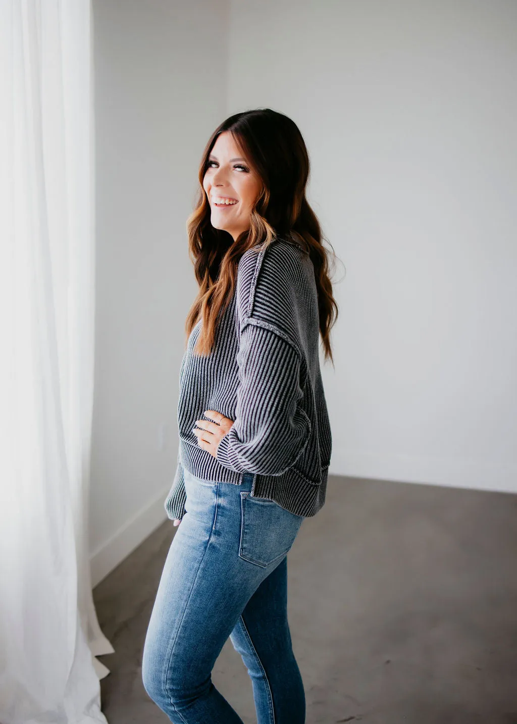 Emelia Ribbed Knit Sweater