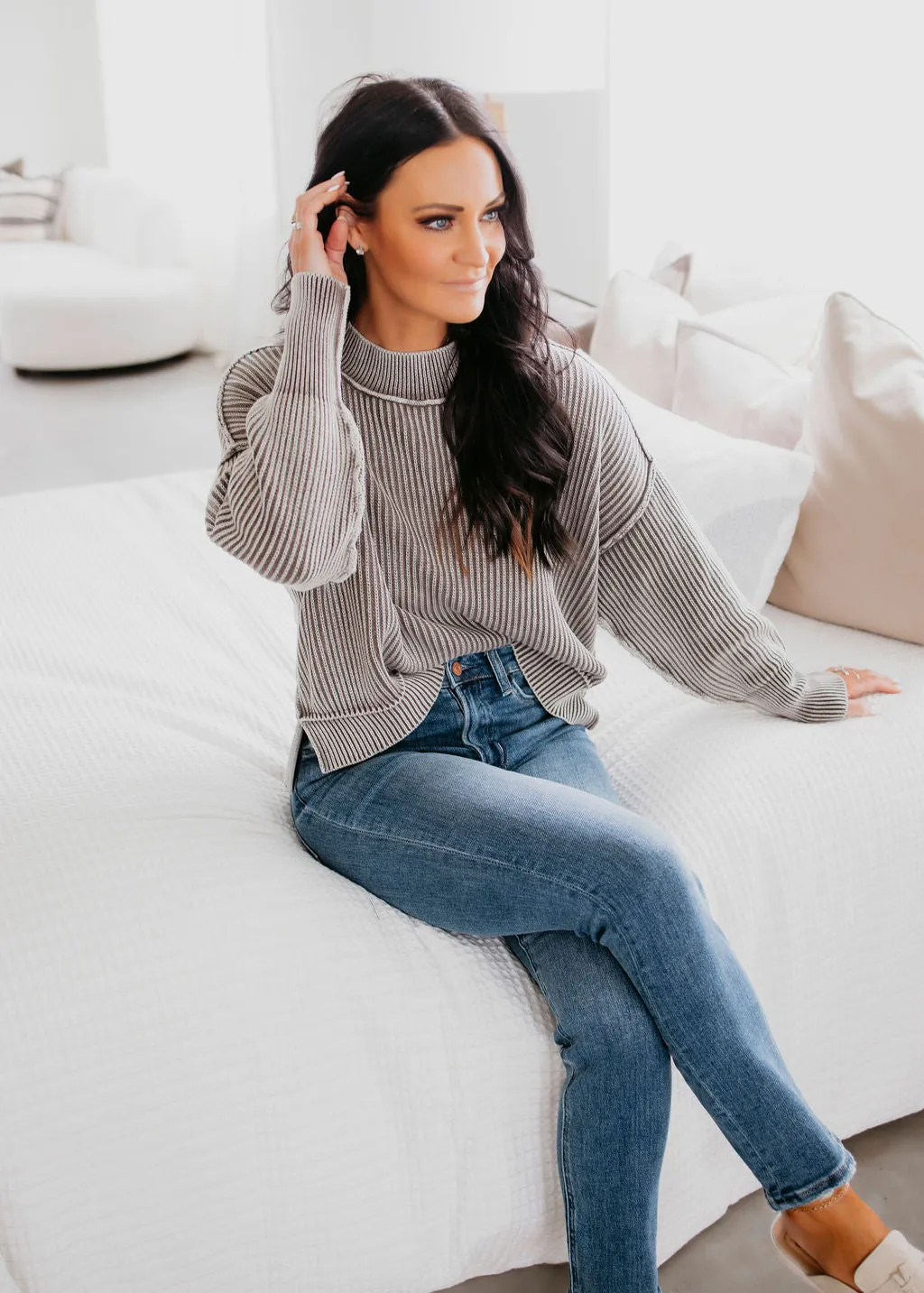 Emelia Ribbed Knit Sweater