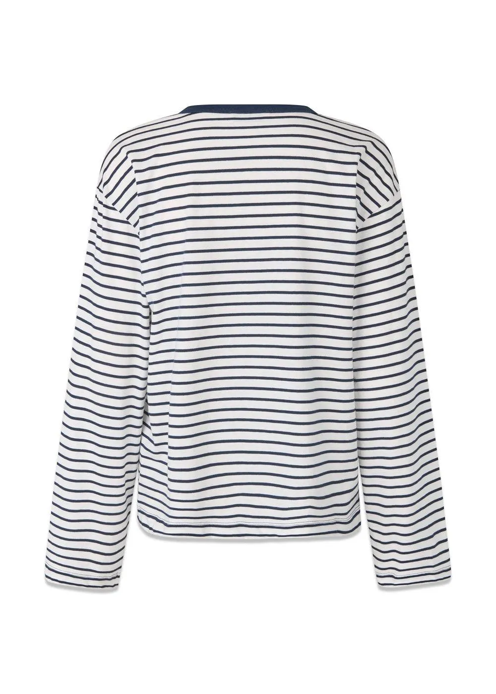 HellenMD LS stripe t-shirt - Soft Navy Stripe