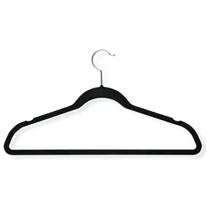 Honey-Can-Do HNGT01339 9-Pack Velvet Touch Suit Hanger, Black, 12