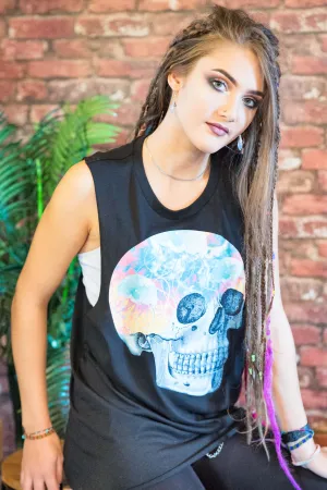 Jellyfish Skull Black Oversized Vest