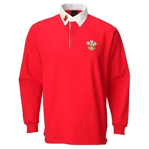 Kids' Traditional Long Sleeve Welsh Red Rugby Shirts Age 6-12 Months