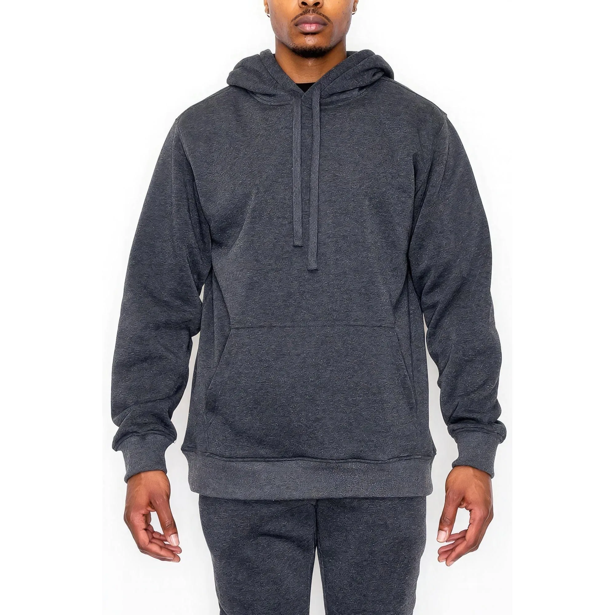 Men's Fleece Pullover Kangaroo Pocket Hoodie