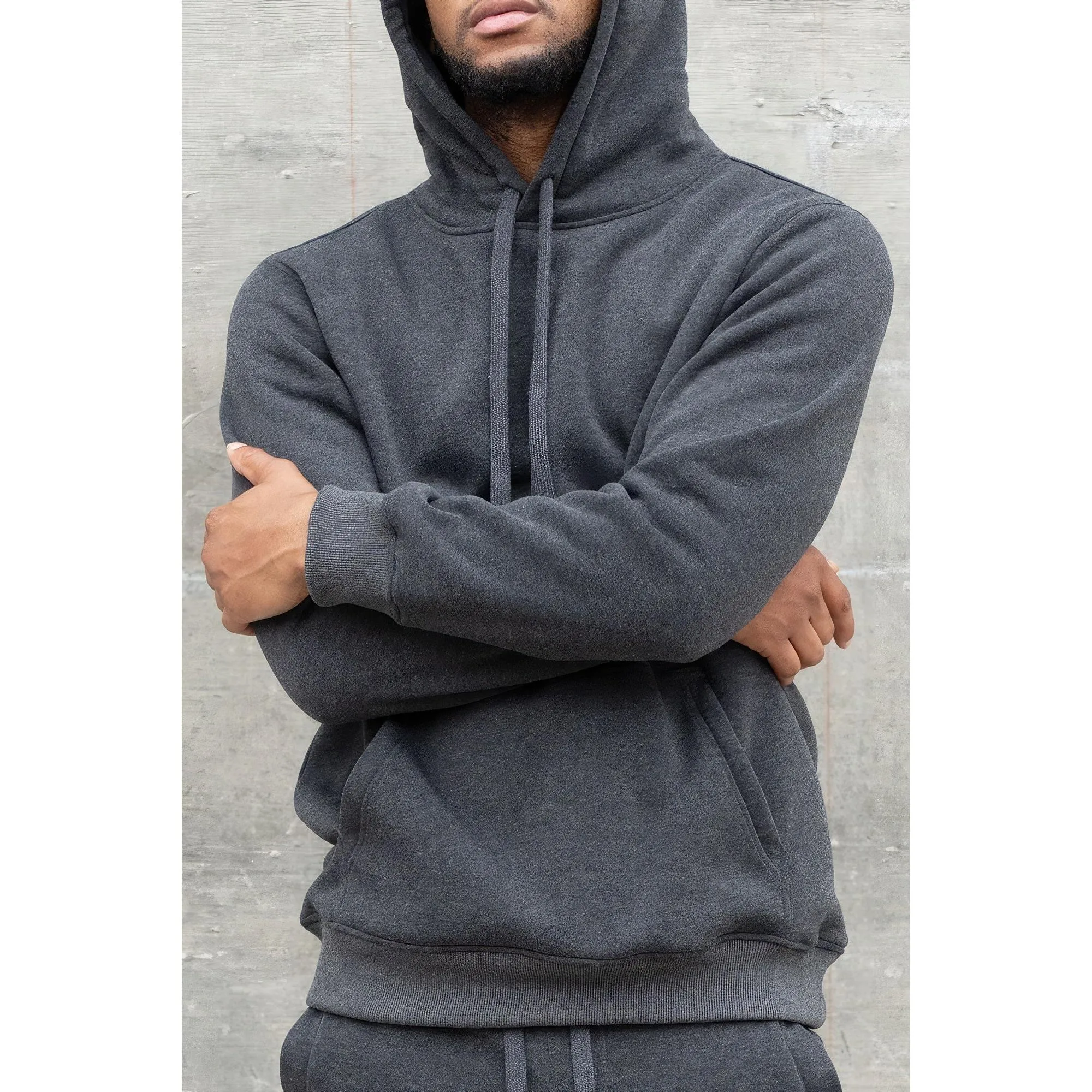 Men's Fleece Pullover Kangaroo Pocket Hoodie