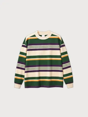 Men'S Stripes Cotton Long-Sleeved T-Shirts