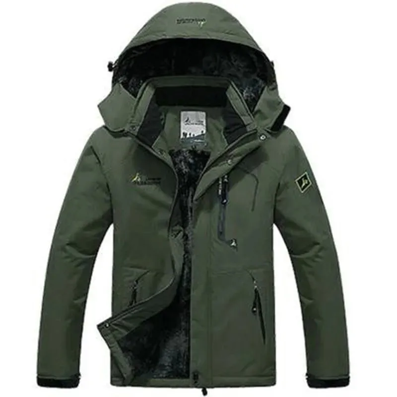 Men's Windproof Military Winter Parka -  Fur Hood