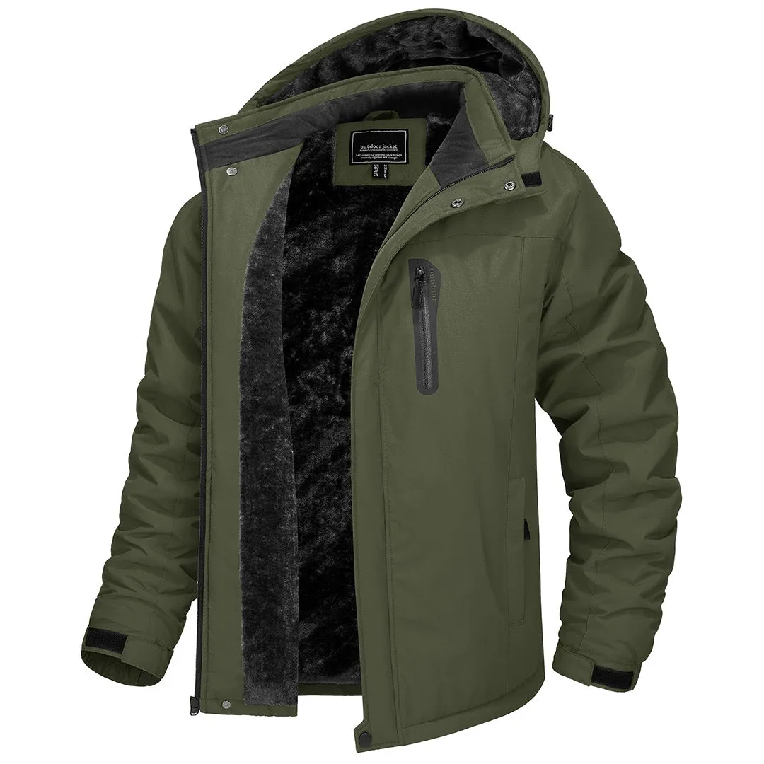 Men's Winter Windproof Fleece Lined Jacket