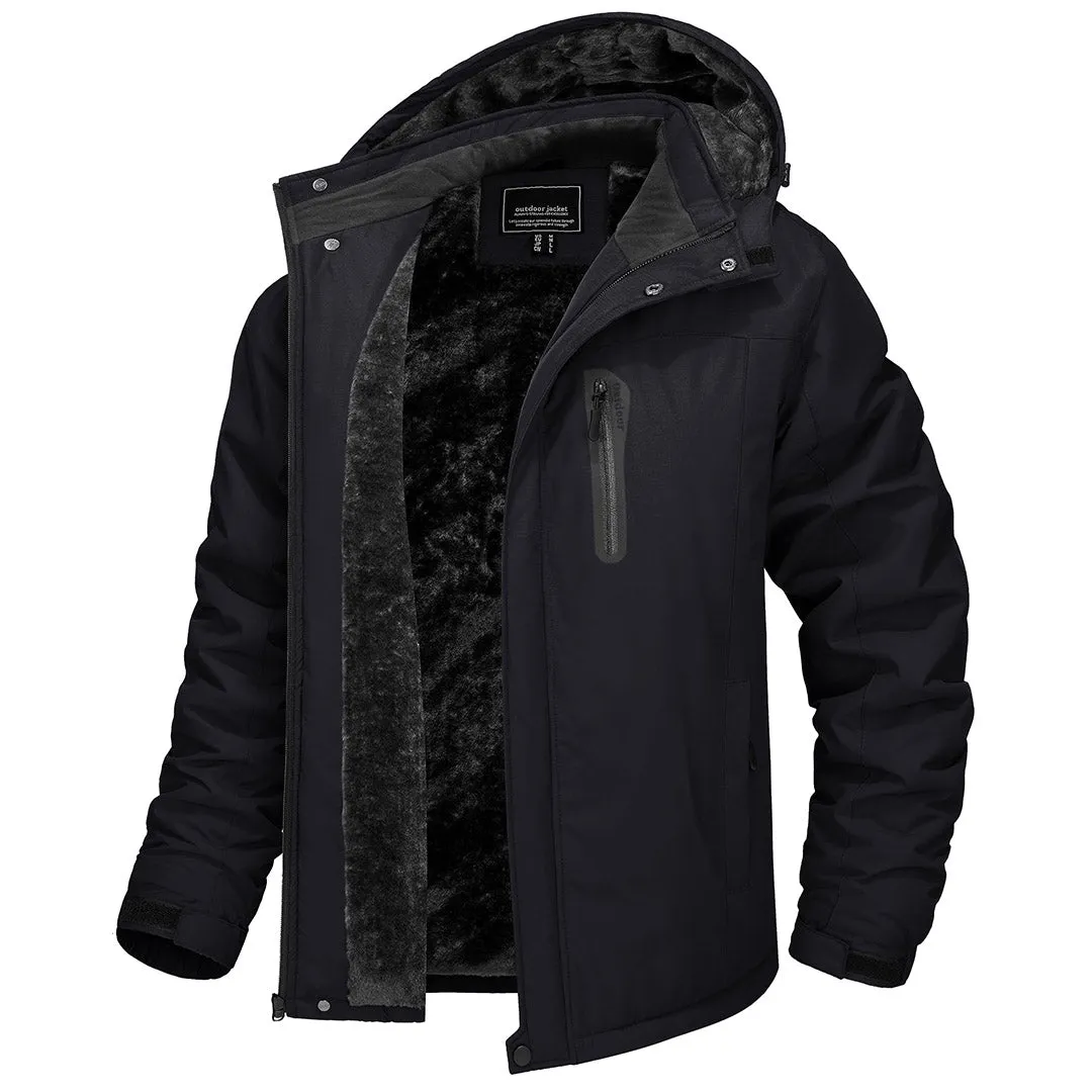 Men's Winter Windproof Fleece Lined Jacket