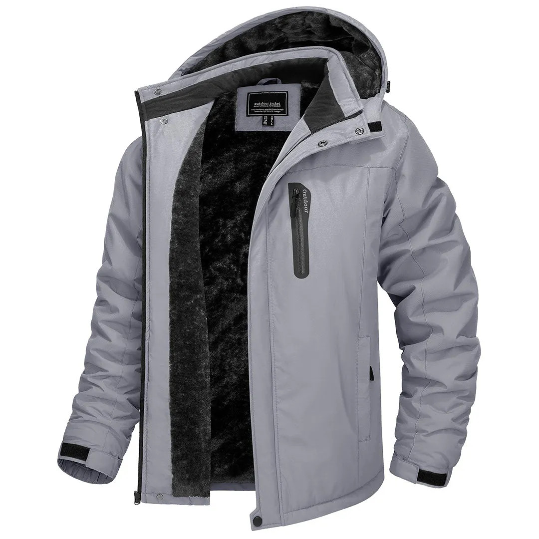 Men's Winter Windproof Fleece Lined Jacket