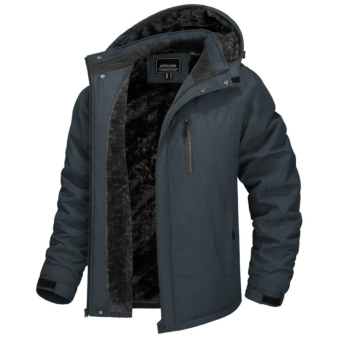 Men's Winter Windproof Fleece Lined Jacket