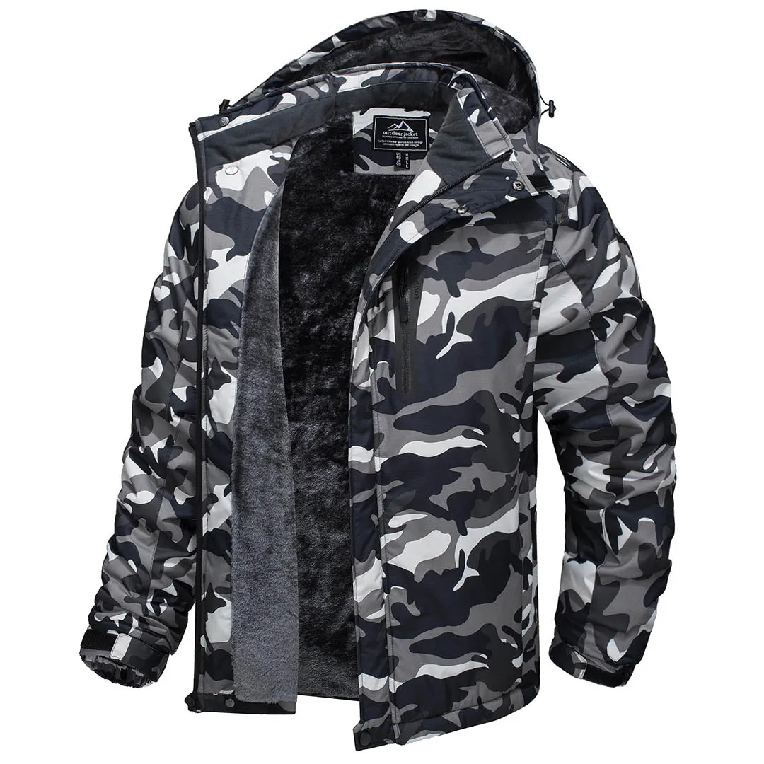 Men's Winter Windproof Fleece Lined Jacket