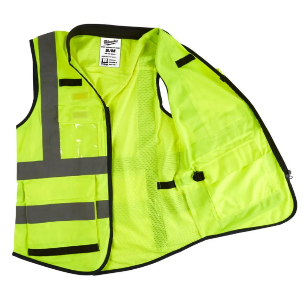 Milwaukee 48735041 S/M Yellow Premium High Visibility Safety Vest