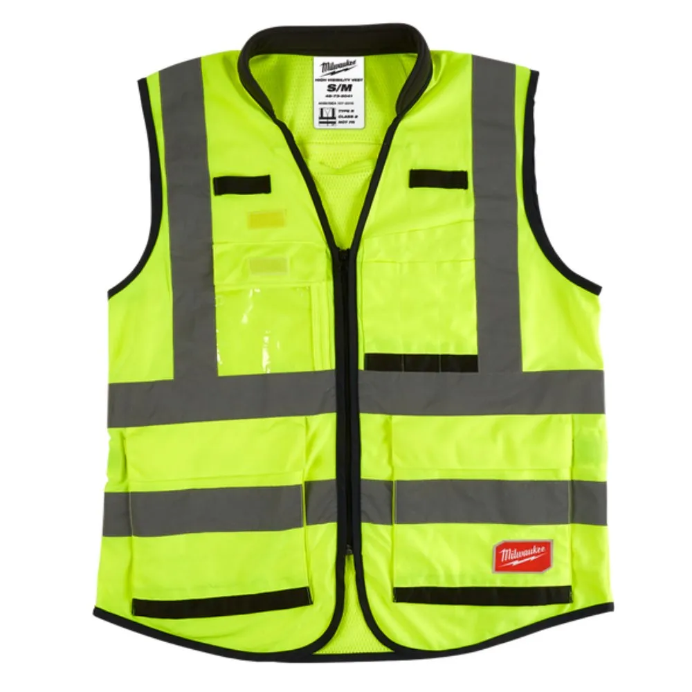 Milwaukee 48735041 S/M Yellow Premium High Visibility Safety Vest