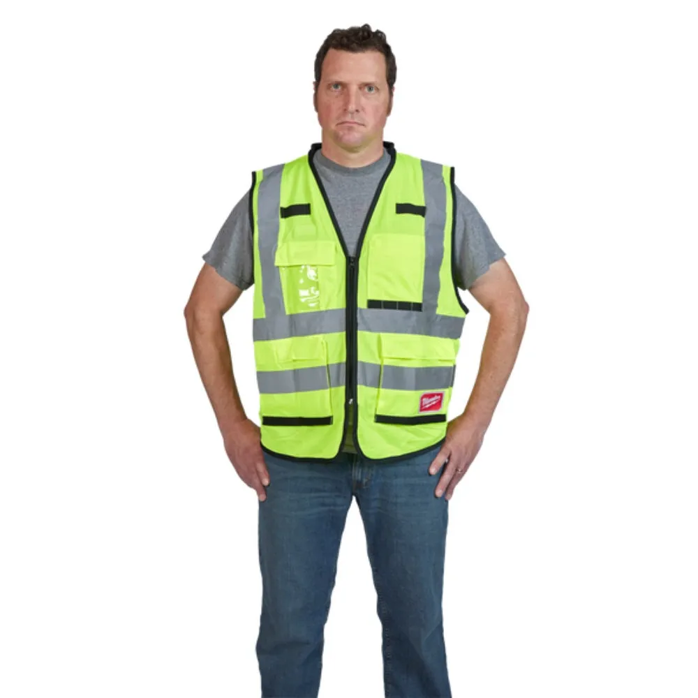 Milwaukee 48735041 S/M Yellow Premium High Visibility Safety Vest