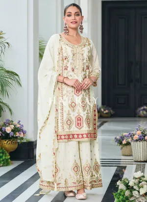 Off White Pakistani Gharara Suit