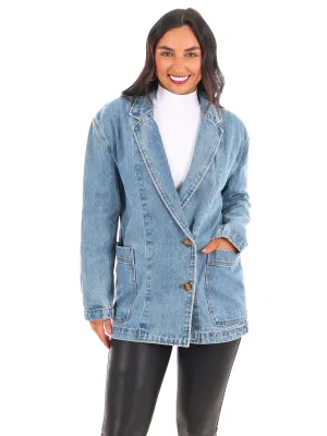 Oversized Denim Blazer