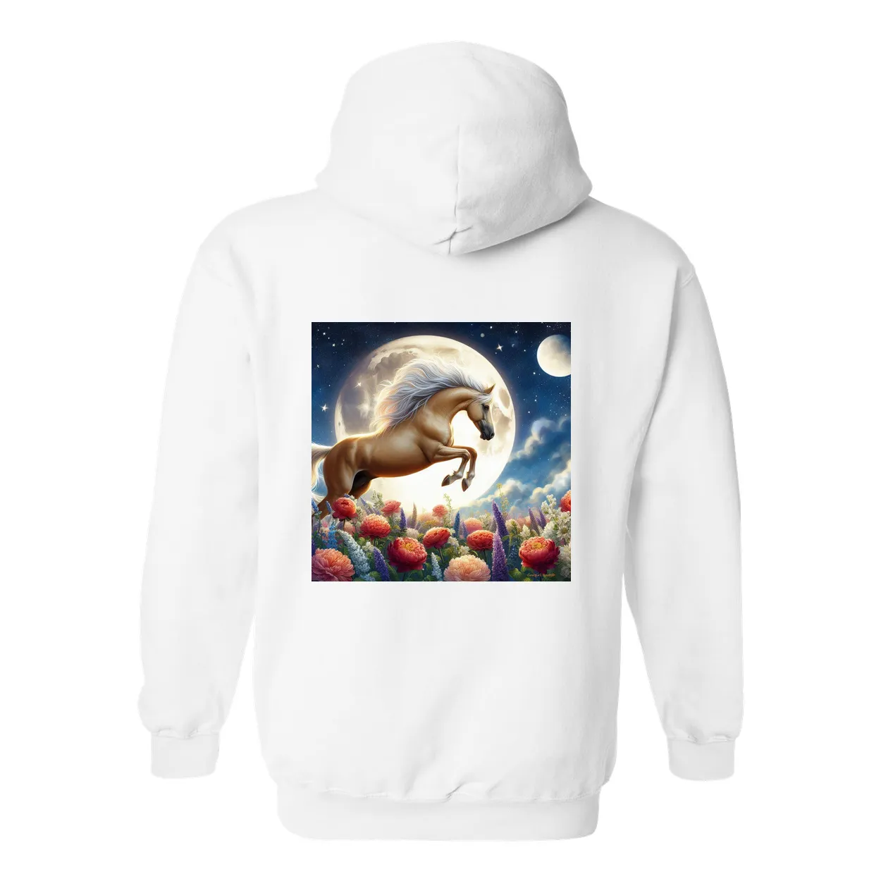 Palomino Moonshine Design on Front Pocket Hoodies