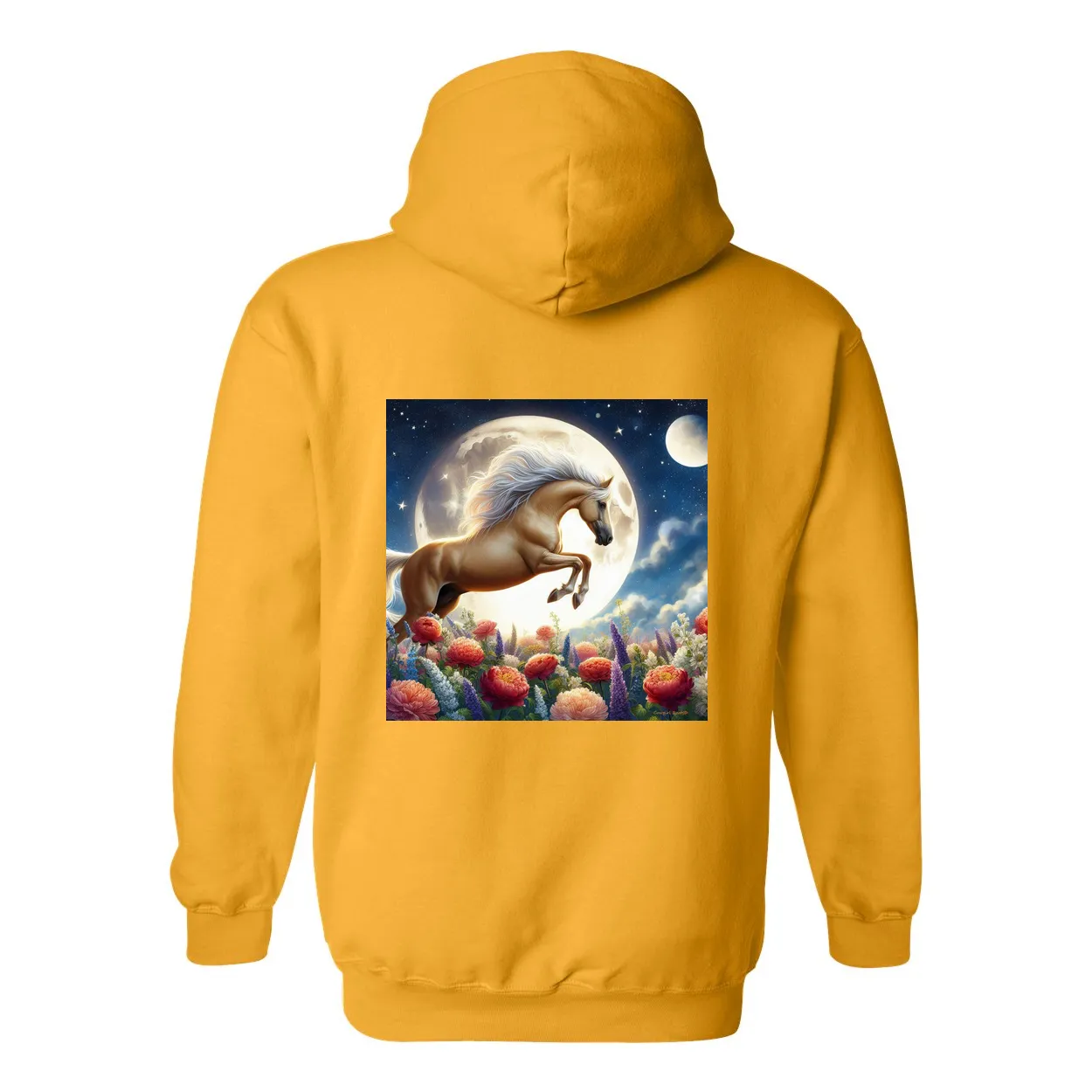 Palomino Moonshine Design on Front Pocket Hoodies