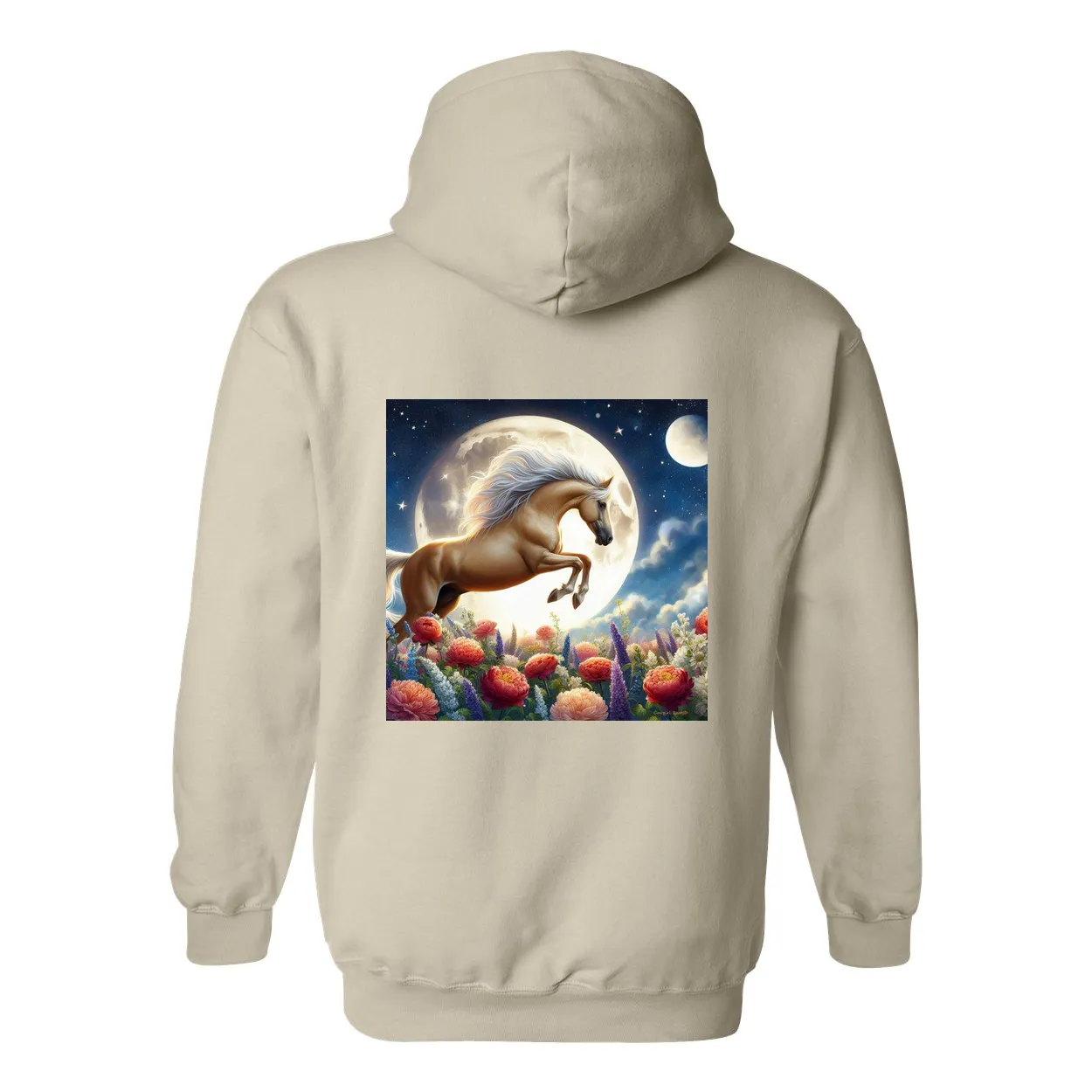 Palomino Moonshine Design on Front Pocket Hoodies