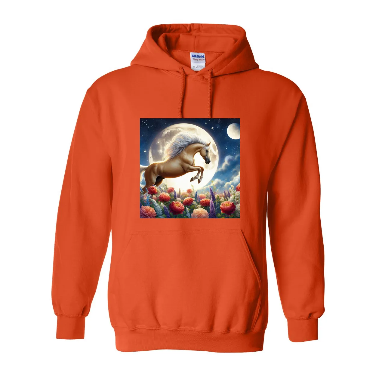 Palomino Moonshine Horse Pull Over Front Pocket Hoodies