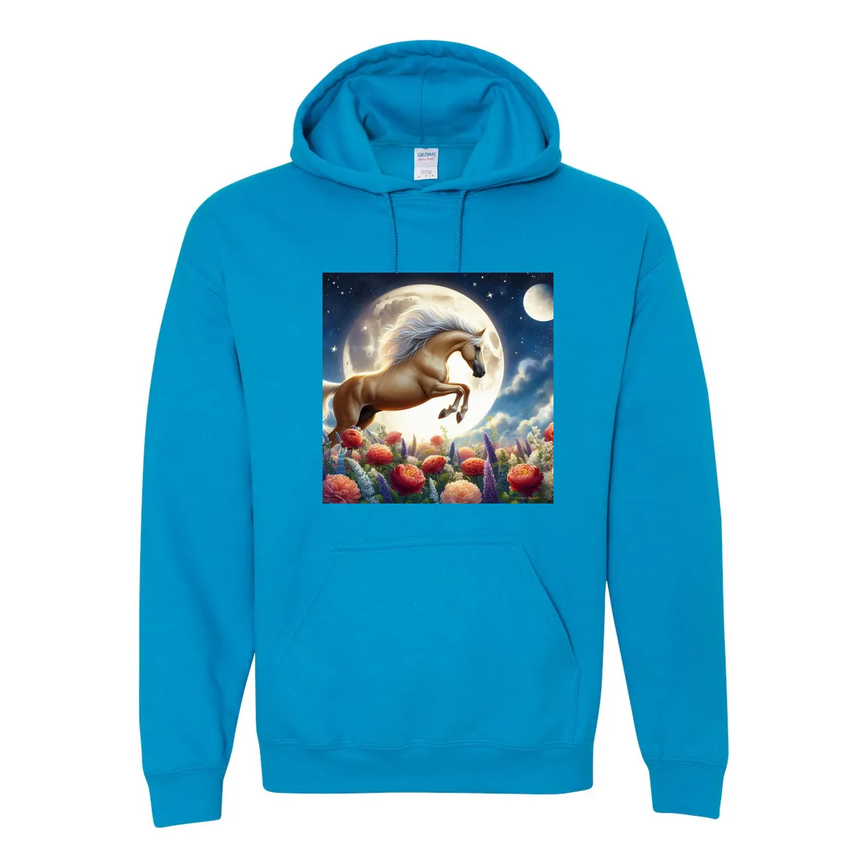 Palomino Moonshine Horse Pull Over Front Pocket Hoodies