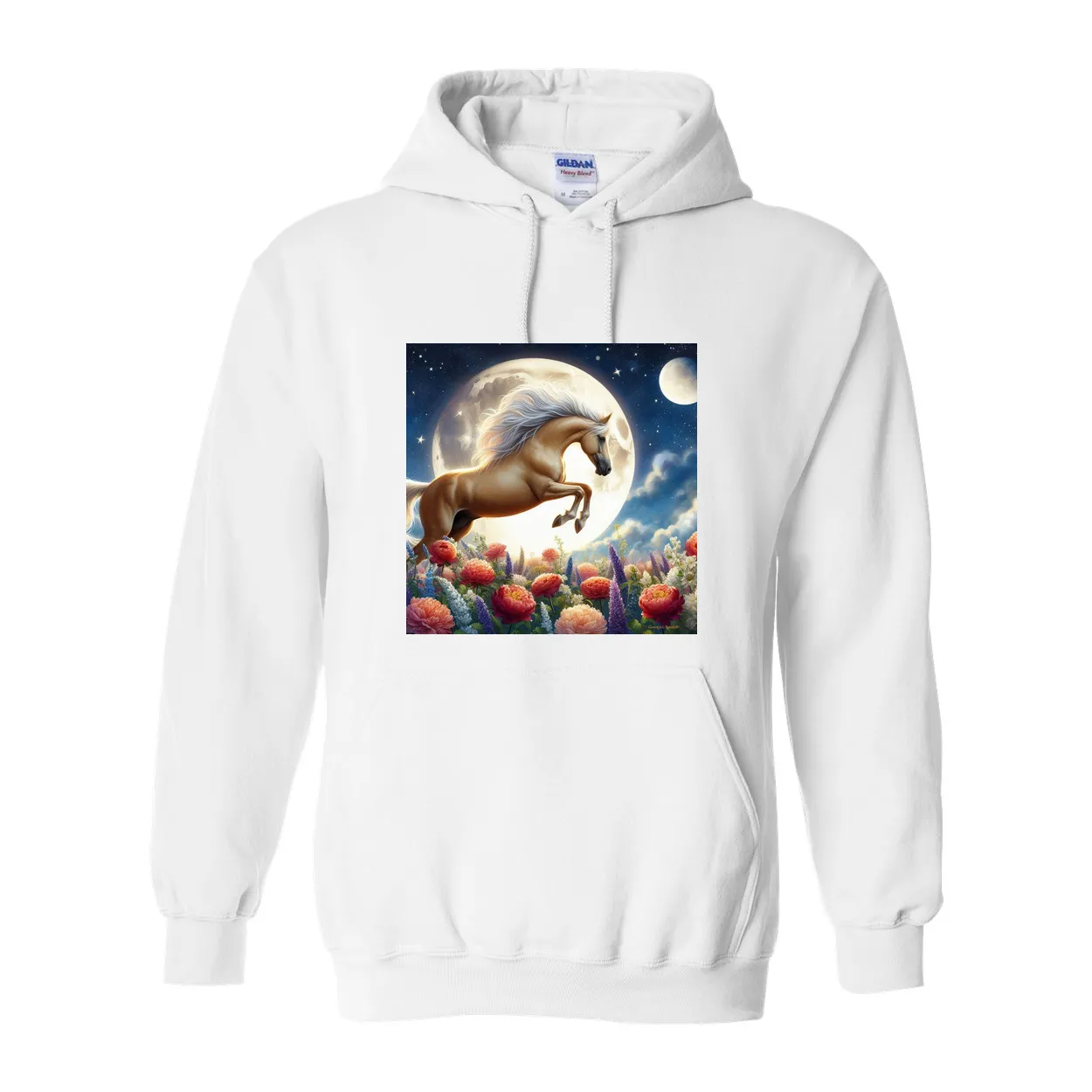 Palomino Moonshine Horse Pull Over Front Pocket Hoodies