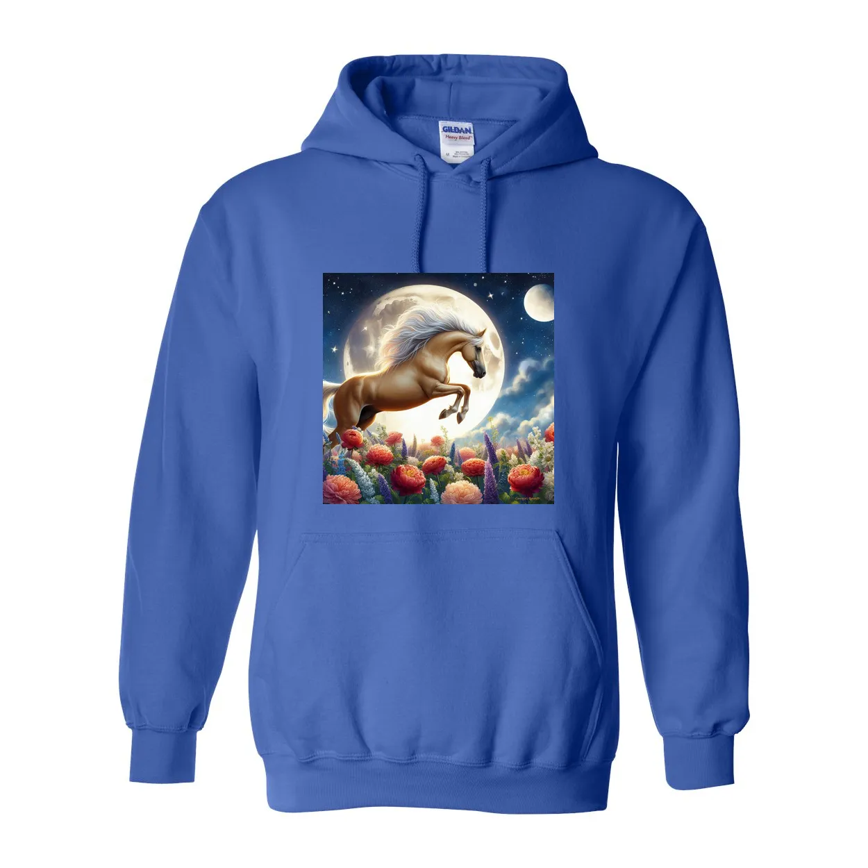 Palomino Moonshine Horse Pull Over Front Pocket Hoodies