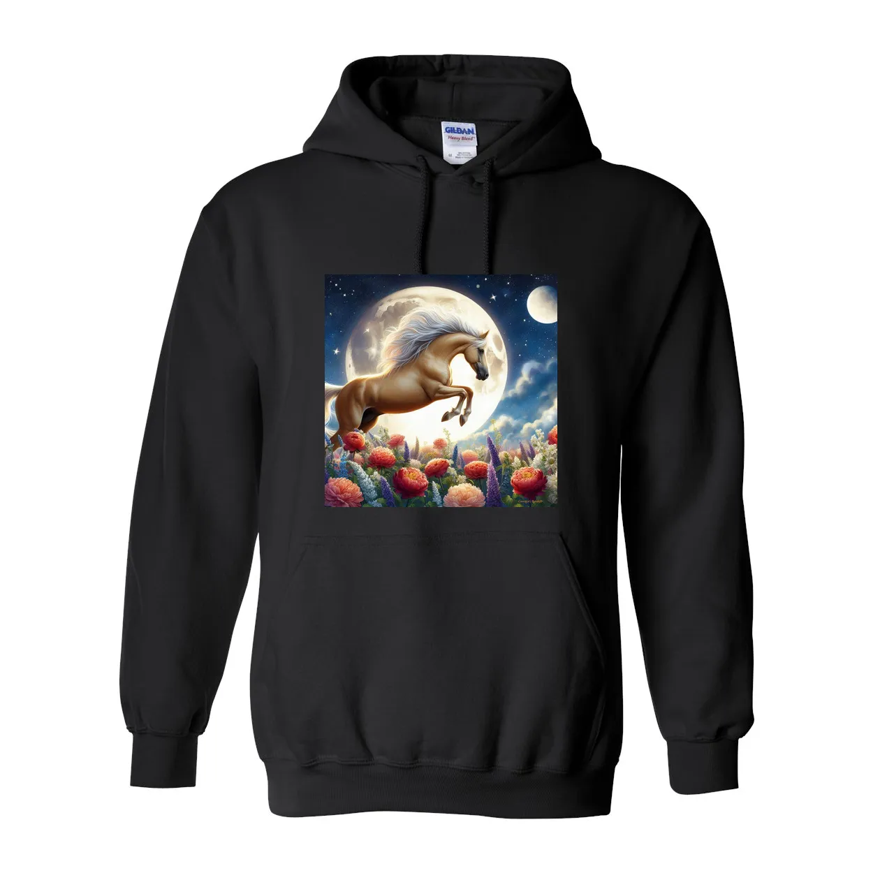 Palomino Moonshine Horse Pull Over Front Pocket Hoodies