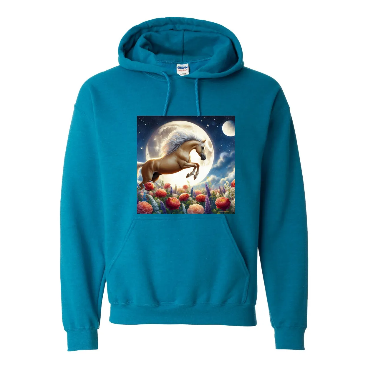 Palomino Moonshine Horse Pull Over Front Pocket Hoodies