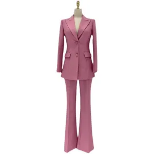 Rose Two Piece Pant Suit - Women Slim Fit Trouser Suit