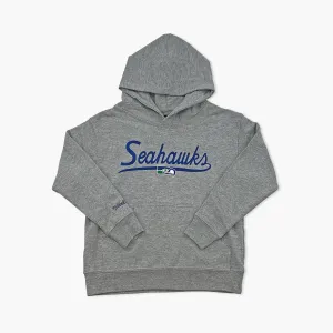 Seattle Seahawks Script Grey Youth Hoodie