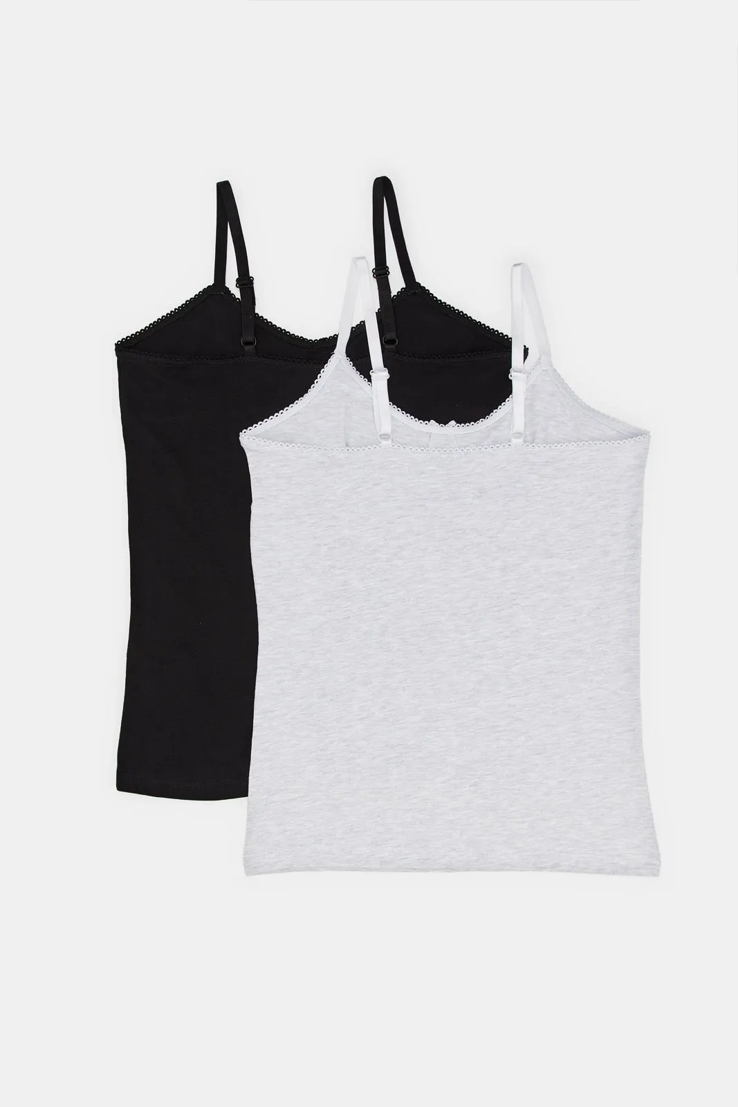 Senior Girls Black And Grey Vest (Pack of 2)