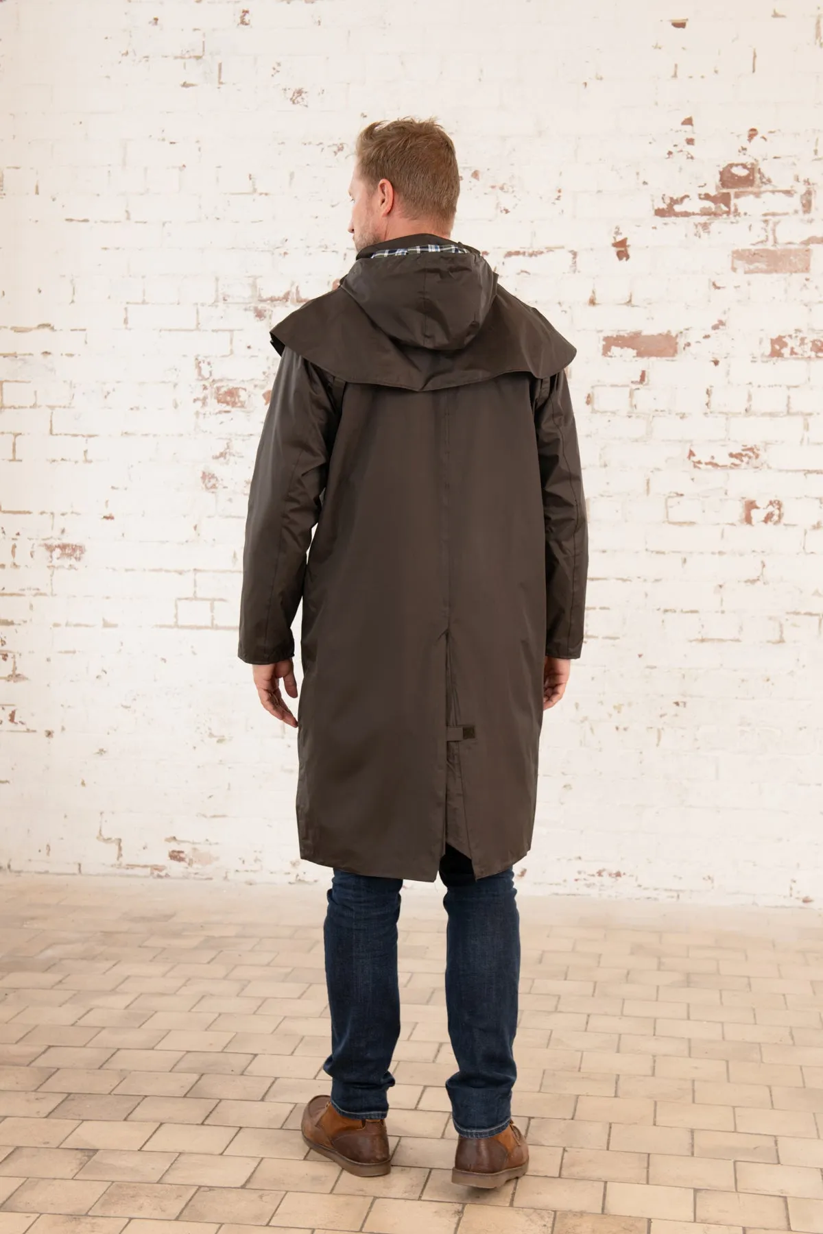 Stockman Full Length Rain Coat - Chocolate