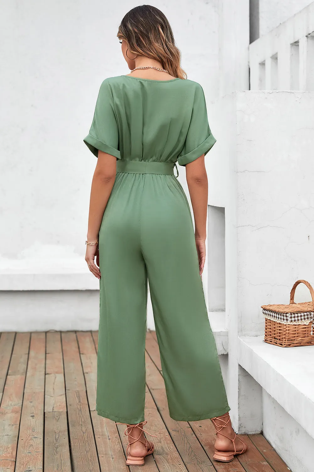 Stylish V-Neck Women Jump Suits Wholesale Jumpsuits