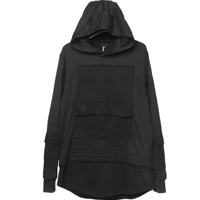 Tactical Drawstring Pullover Hoodie - Techwear Tactical Clothing Urban Fashion Edgy Aesthetic Outdoor Apparel Cyberpunk Alt clothing