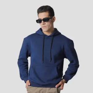 Unisex Premium Fleece - Plain Navy Blue Hoodie