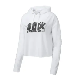 White Stax Women's Crop Top Hoodie