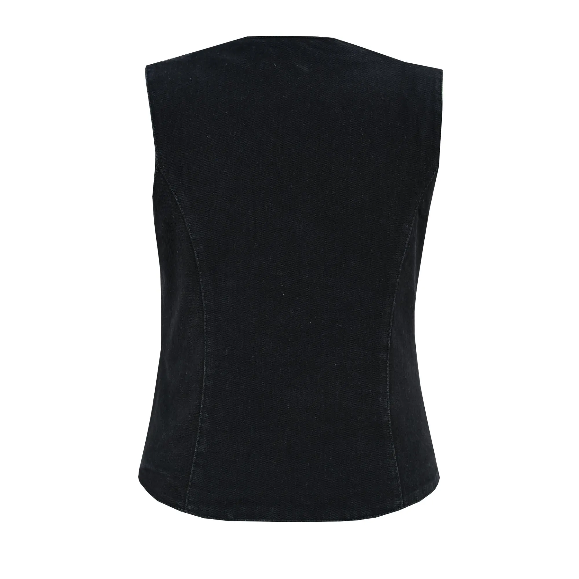 Women's Denim Classic Plain Sides Vest