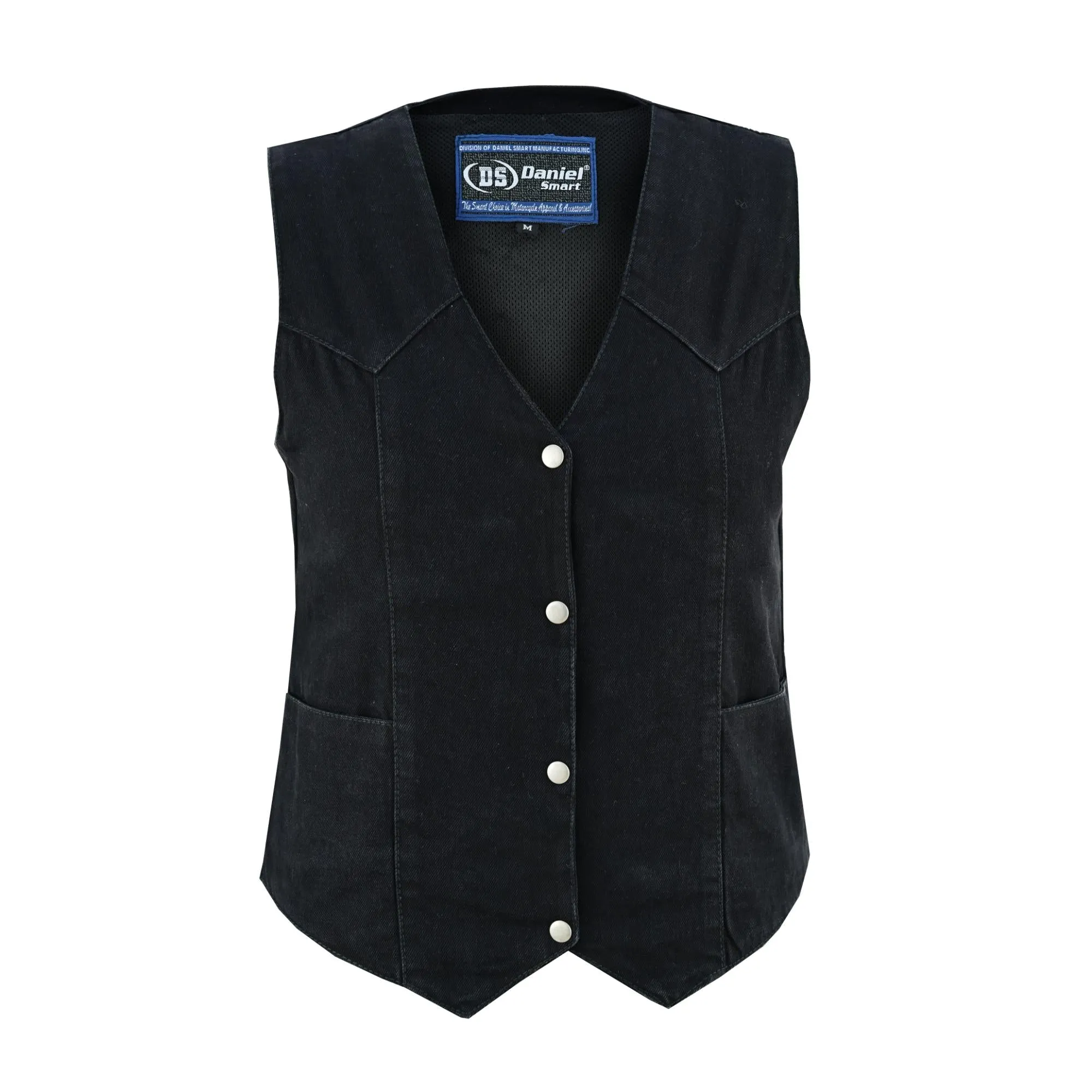 Women's Denim Classic Plain Sides Vest