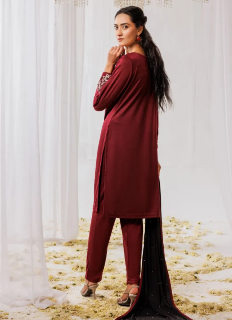 Woollen Knitwear Suits with Dupatta